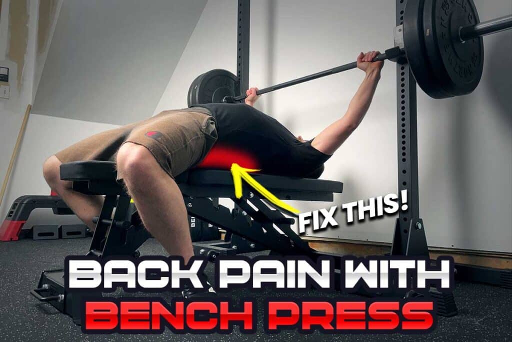 Experiencing back pain when performing the bench press exercise