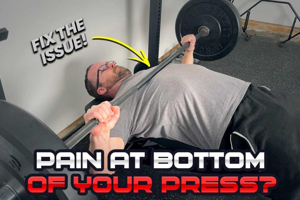 Experiencing shoulder pain at the bottom of the bench press movement